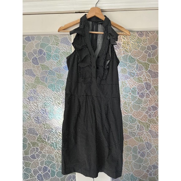 Express Black and White Polka Dot Dress - Picture 1 of 5